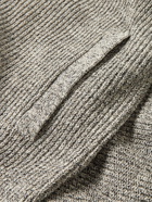 Theory - Neal Ribbed Cotton Cardigan - Gray