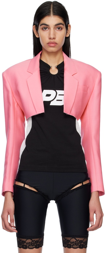 Photo: Pushbutton Pink Extra Cropped Blazer