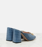 Valentino Garavani VLogo croc-effect leather mules