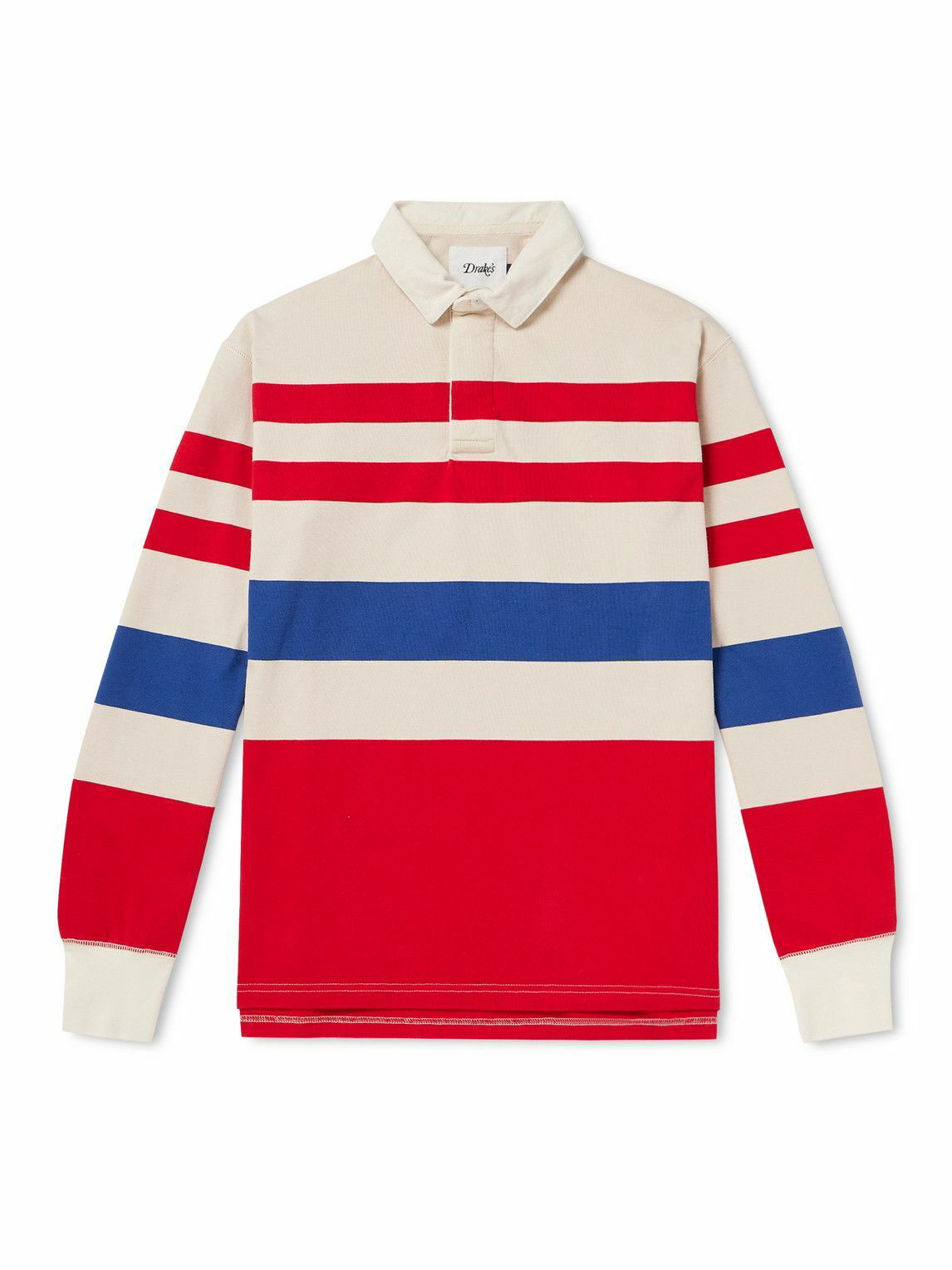 Drake's - Striped Cotton-Jersey Polo Shirt - Unknown Drake's