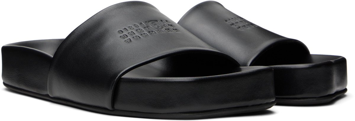 人気★【MM6×SALOMON】Nappa sandals Black MM6 Maison Margiela Black Nappa Leather Sandals MM6 Maison
