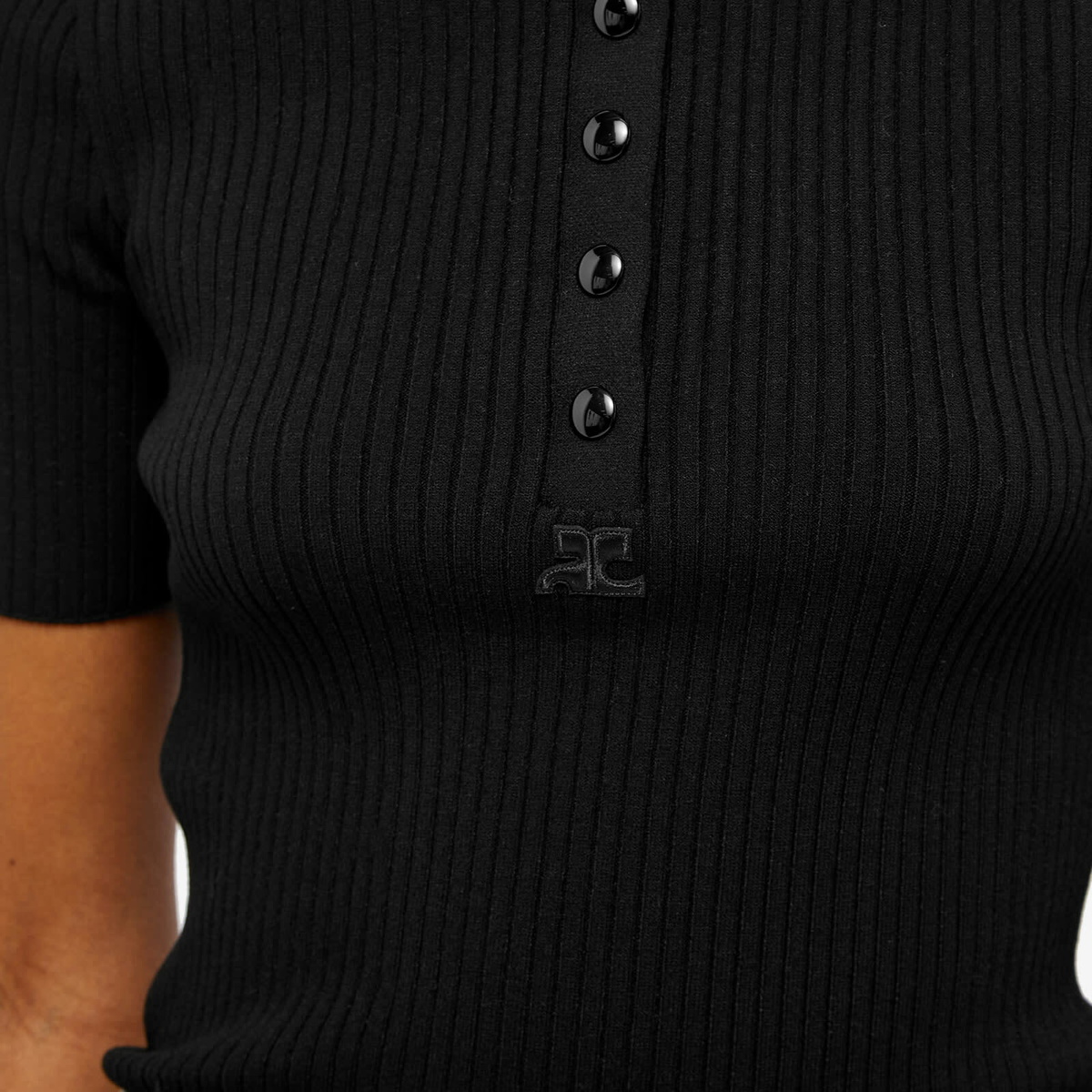 COURREGES - Woman - Black - POLO SHIRT