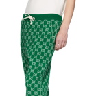 Gucci Green and Off-White Wool GG Lounge Pants