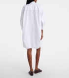 Loewe Draped cotton poplin shirt dress