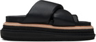 sacai Black Multiple Sole Sandals