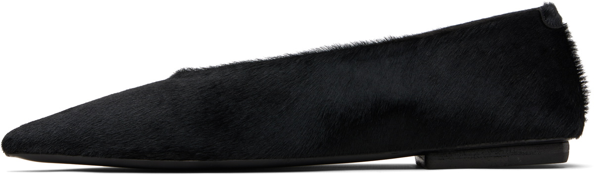 Marsèll Black Ago Short Hair Ballerina Flats