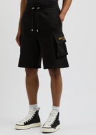 Balmain Logo-embroidered Cotton Cargo Shorts Black