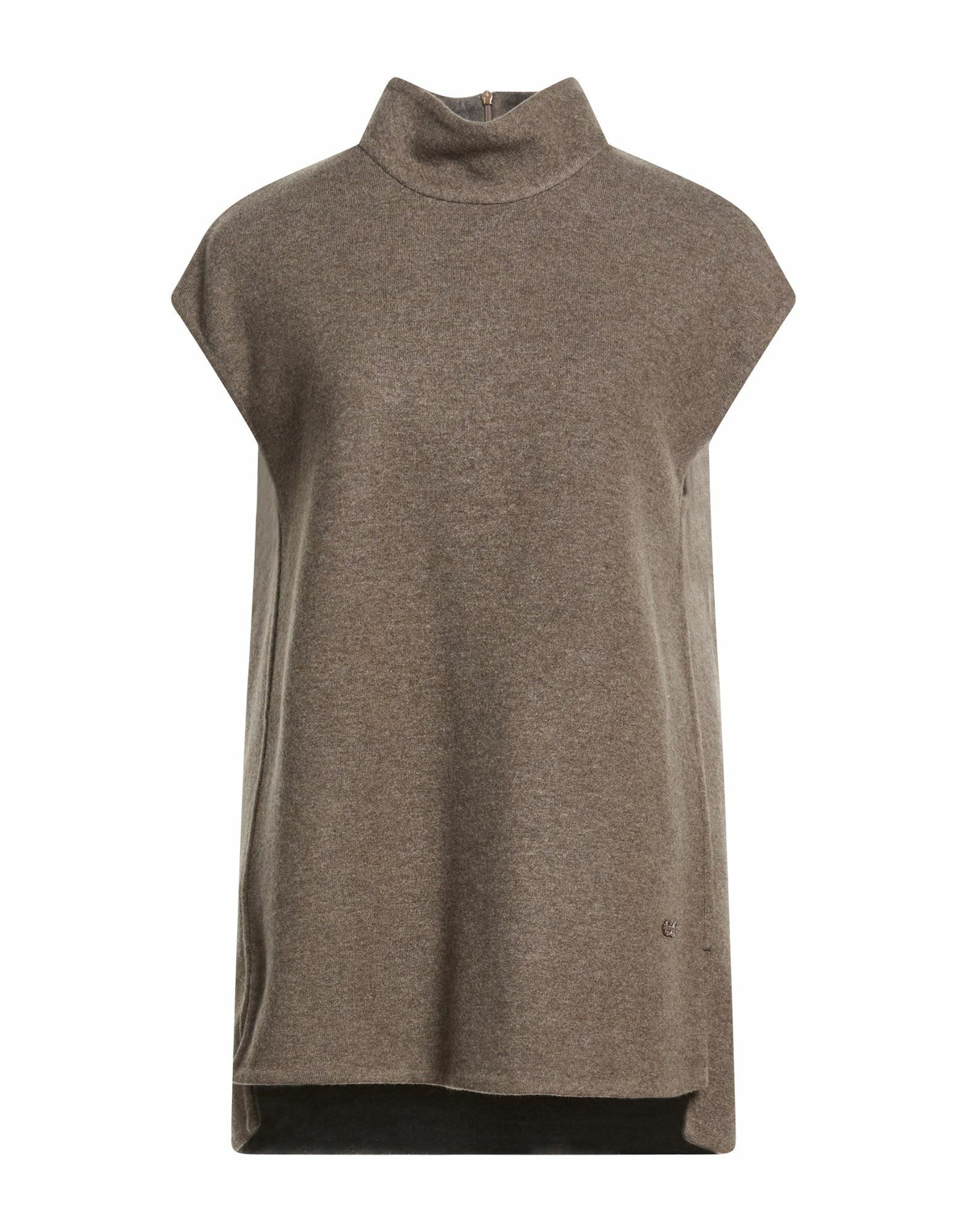 Agnona Womens Turtleneck Taupe