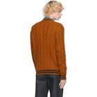 Dries Van Noten Tan Manus V-Neck Sweater