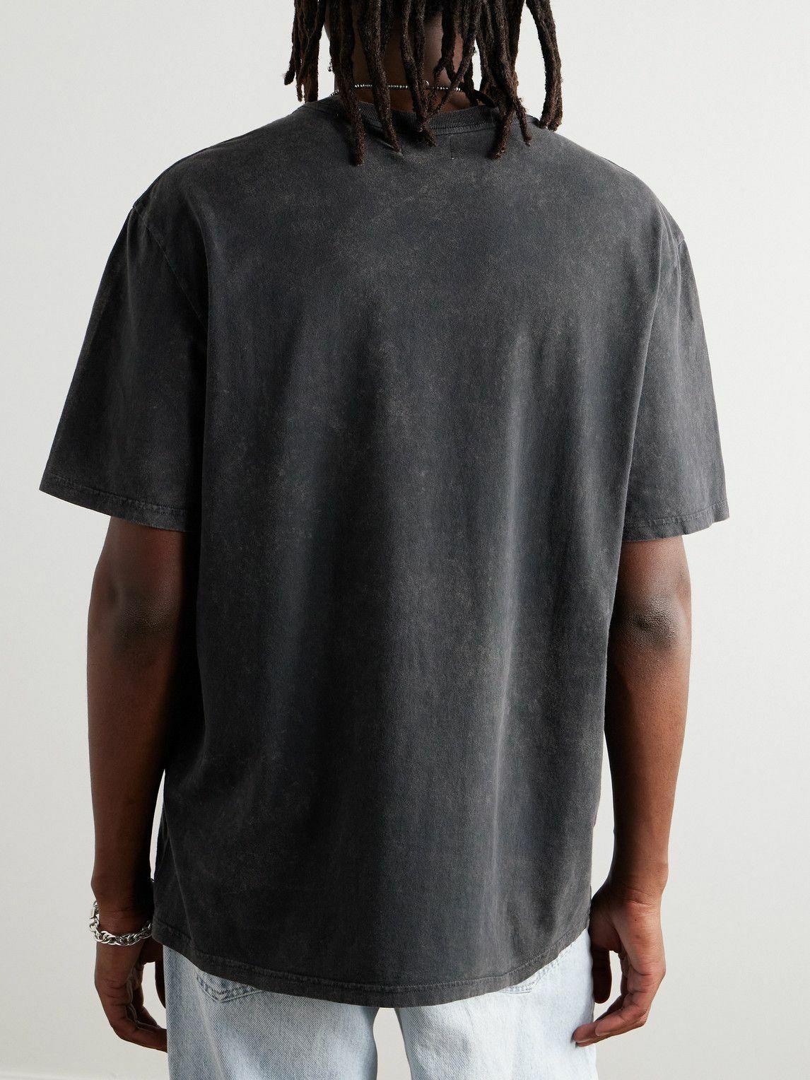 Marant - Hugo Logo-Print Cotton-Jersey T-Shirt - Gray Isabel