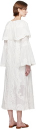 SEA NY White Vale Capelet Maxi Dress