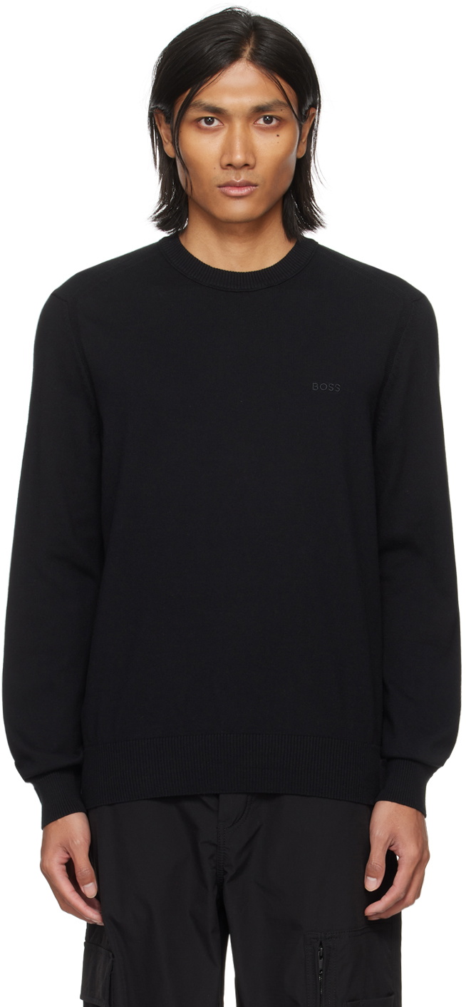 BOSS Black Embroidered Sweater BOSS