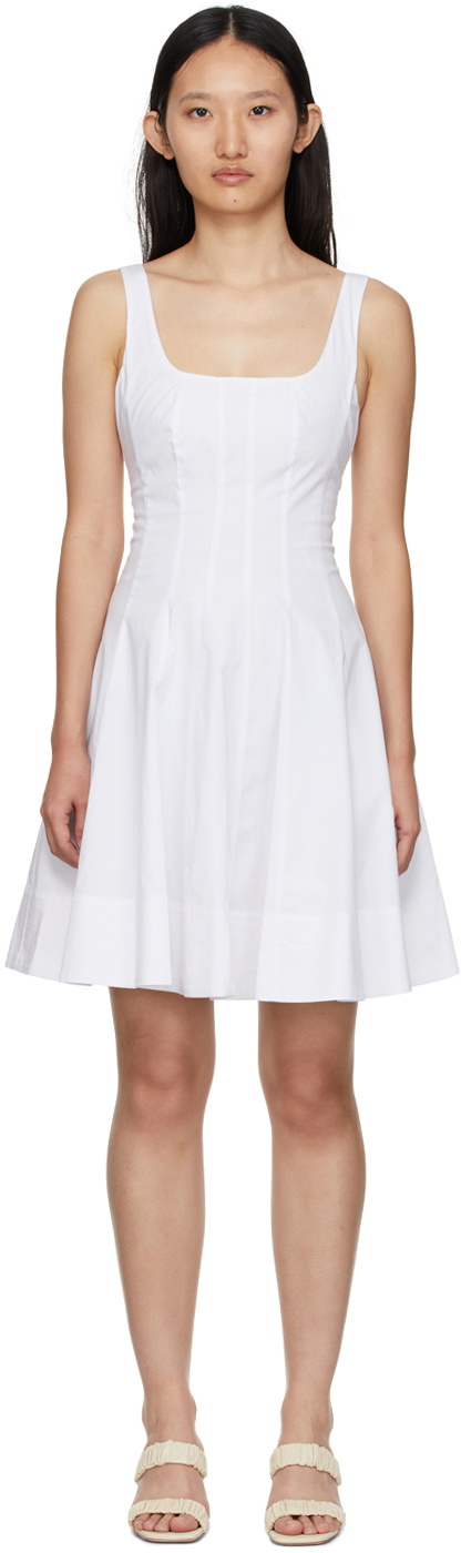 Staud White Mini Wells Dress Staud