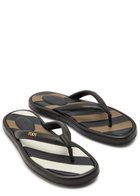 Tods Padded Leather Sandals Black