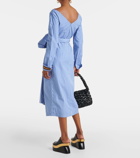 Dries Van Noten Striped cotton poplin midi dress