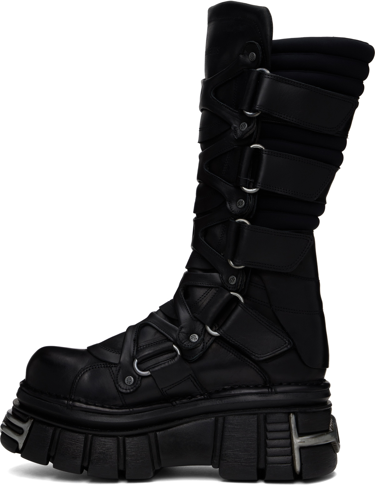 VETEMENTS Black New Rock Edition Tower Boots