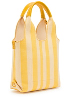 Chloe Stripy Logo-jacquard Canvas Tote bag - Yellow - One Size