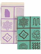 DUSEN DUSEN Icon Set Of 2 Dish Towels