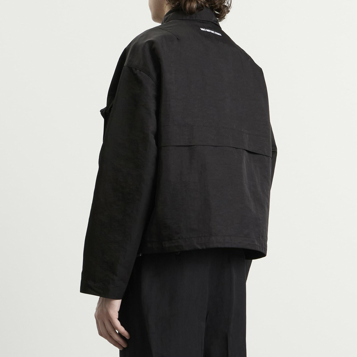 MKI Men's Silky Nylon Pilot Jacket in Black