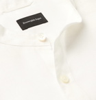 Ermenegildo Zegna - Grandad-Collar Mélange Linen Shirt - White