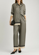 Esse Studios Signat Monogram Silk Trousers Black