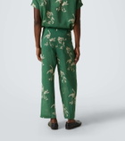 Bode Football linen pajama pants