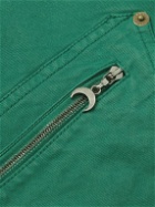 Marine Serre - Embroidered Cotton-Blend Twill Jacket - Green