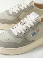 Autry - Medalist Shell-Trimmed Suede Sneakers - Gray
