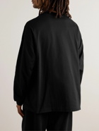 FEAR OF GOD ESSENTIALS - Oversized Logo-Appliquéd Cotton-Jersey T-Shirt - Black