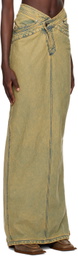 Masha Popova Blue & Yellow Trail Maxi Skirt