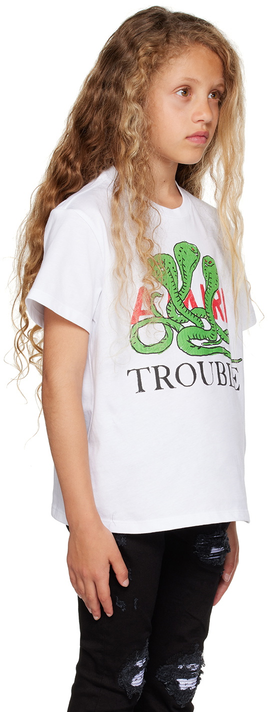 AMIRI Kids White 'Trouble' T-Shirt