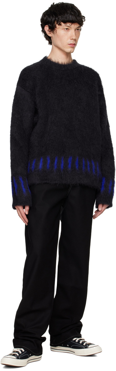 SUNNEI Navy Alpaca & Mohair Sweater