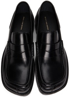 Dries Van Noten Black Polished Leather Loafers