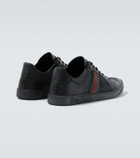 Gucci Stretch Web Stripe leather sneakers