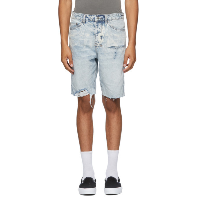 Photo: Ksubi Blue Wolf Shirt Check Shorts