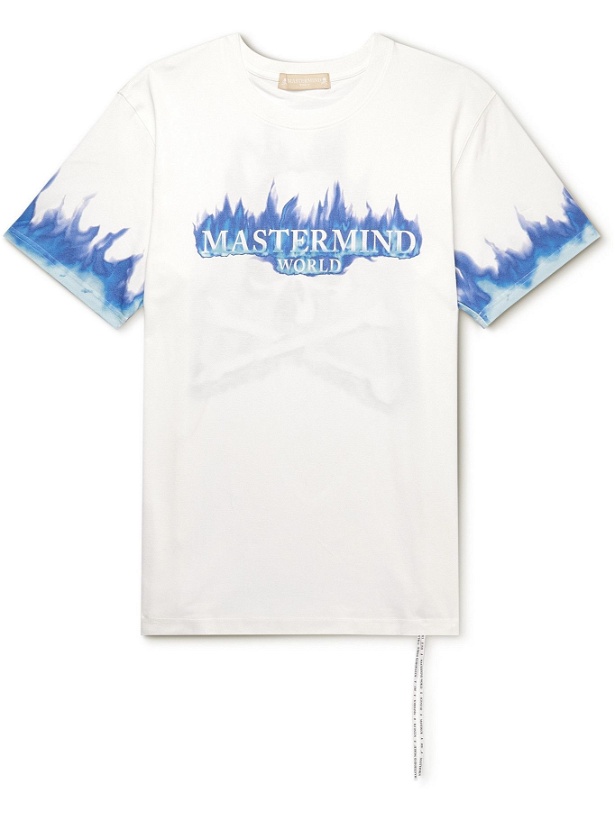 Photo: Mastermind World - Logo-Print Cotton-Jersey T-Shirt - White