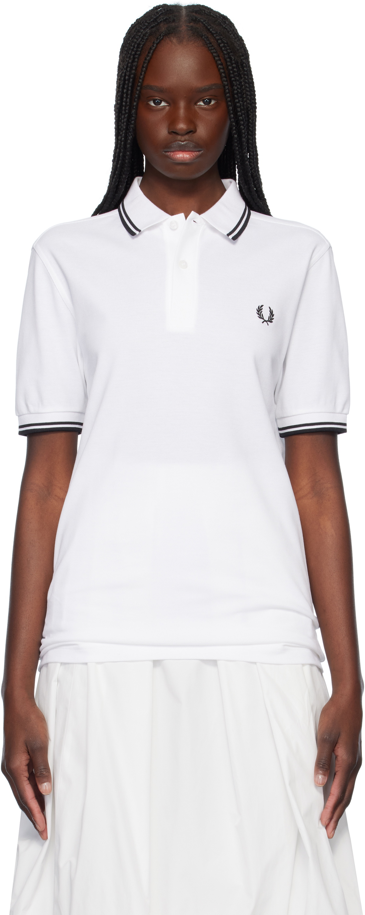 Comme des Garçons Shirt White Fred Perry Edition 'Strong Will' Polo