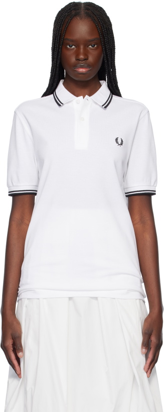 Photo: Comme des Garçons Shirt White Fred Perry Edition 'Strong Will' Polo