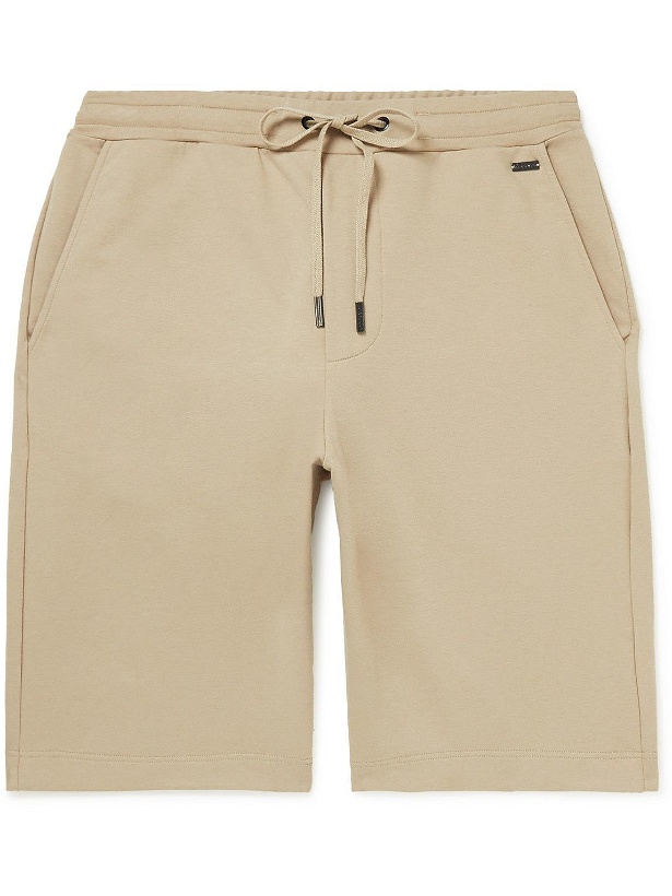 Photo: Hanro - Straight-Leg Stretch-Cotton Jersey Drawstring Shorts - Neutrals