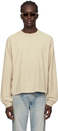 John Elliott Beige Reversed Long Sleeve T-Shirt