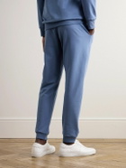 Hanro - Natural Living Tapered Stretch-Cotton Terry Sweatpants - Blue