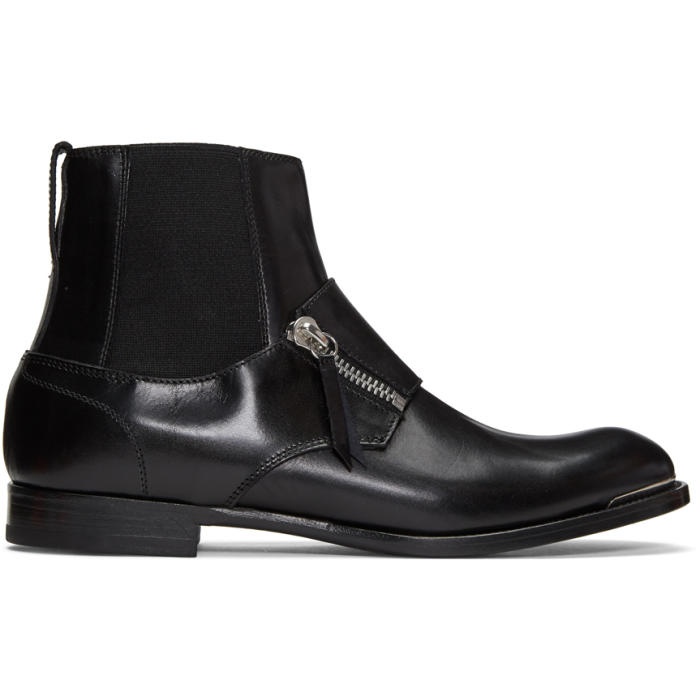 Photo: Alexander McQueen Black Leather Chelsea Boots
