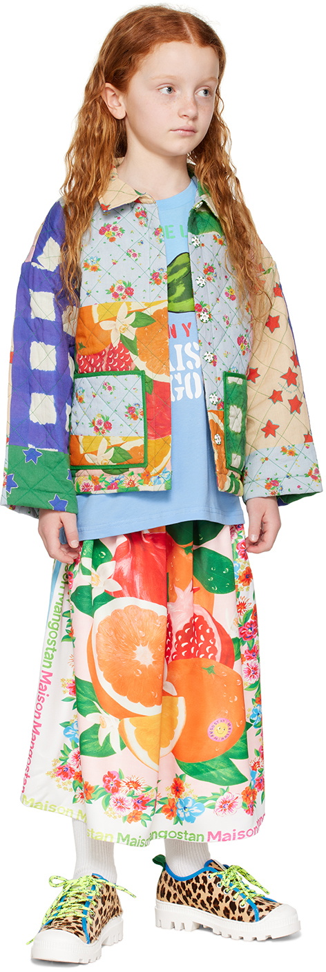 Maison Mangostan Kids Multicolor Oranges Scarf Skirt