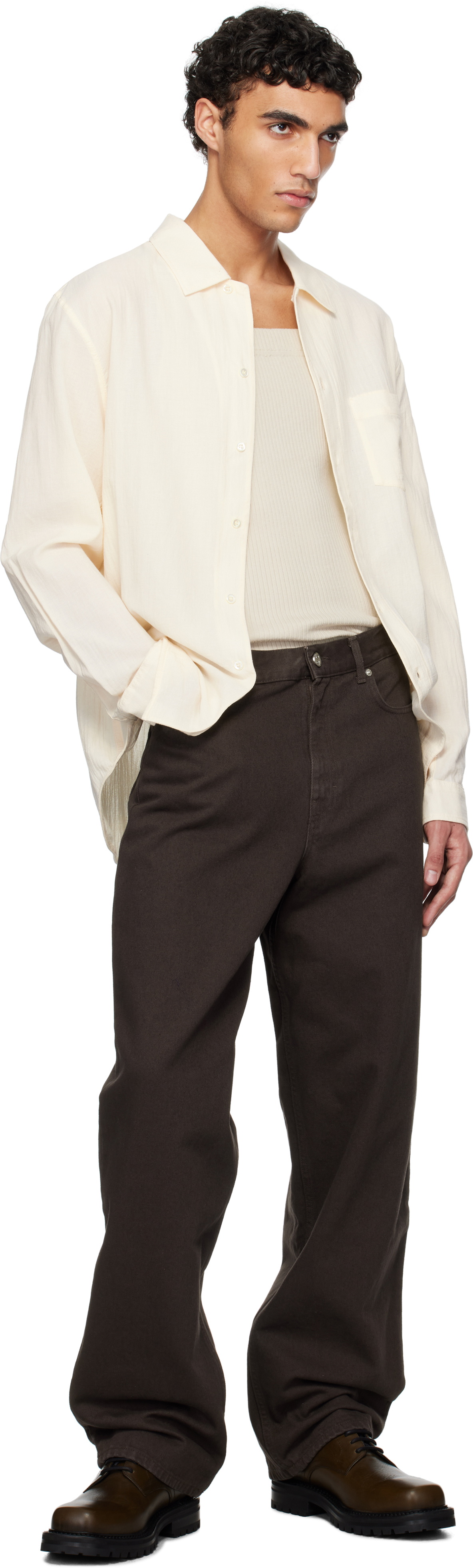 Séfr Brown Wide Cut Jeans