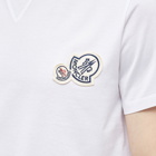 Moncler Men's Double Badge T-Shirt in White