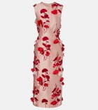 Erdem Floral-appliqué cocktail dress