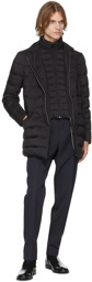 Herno Black Down Car Coat