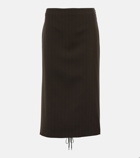Jean Paul Gaultier - x Lotta Volkova cutout high-rise midi skirt