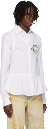 EGONlab White Poplin Top Shirt