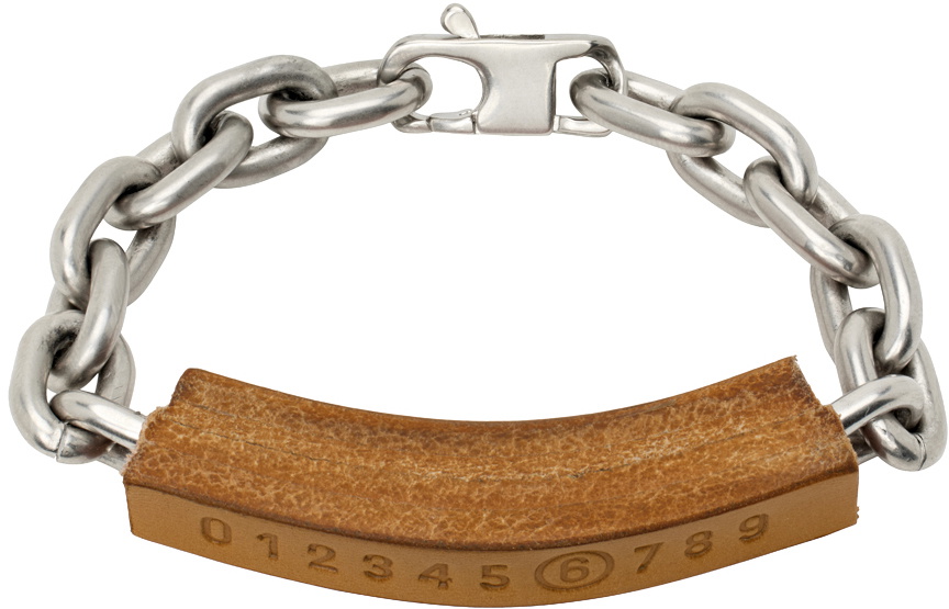 ブレスレット Minimal Logo Id Tag Bracelet - MM6 Maison Margiela - l - MM6 Maison Margiela: Minimal Logo Bracelet | SSENSE